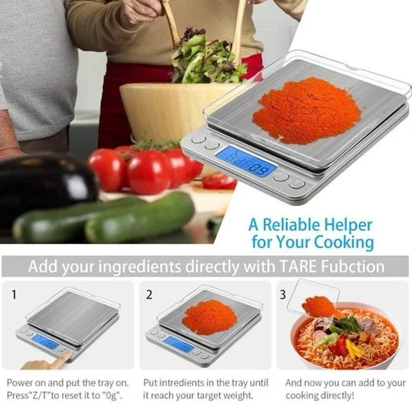vente luxe pas cher Universal 3kg Électronique Maison Cuisine Échelle Alimentation Épices Écaill… 5