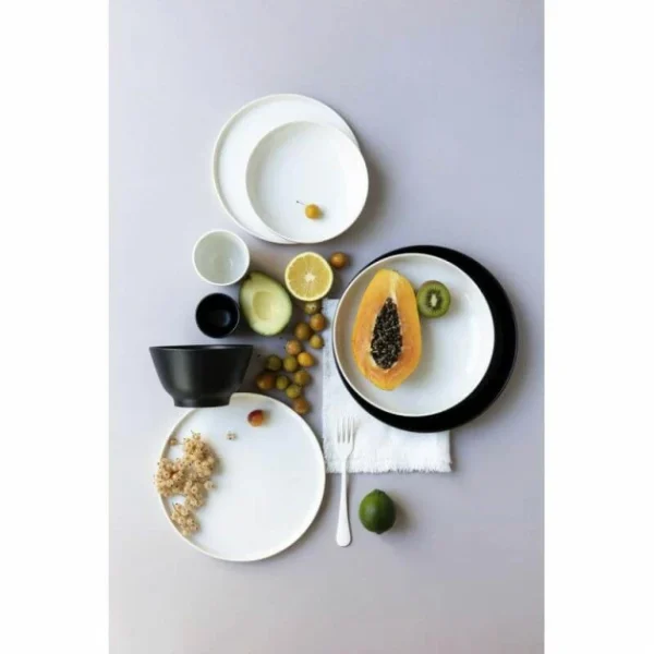 Assiette Plate Porcelaine Noire 22 Cm Adélie Revol officiel 6