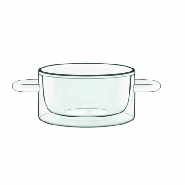 boutique en ligne Casserole En Verre Double Paroi 27 Cl (x2) Luigi Bormioli THERMIC GLASS 1