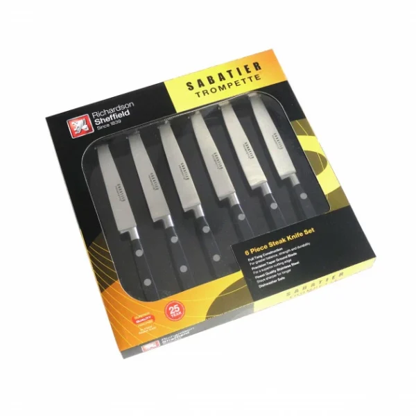 Pas Cher Magasin Soldes Coffret 6 Couteaux Steak 23 Cm Sabatier Trompette 3