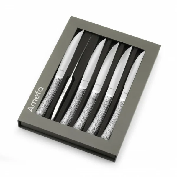 boutiqued pas cher Coffret 6 Couteaux Steak Bongo 23 Cm Amefa 4