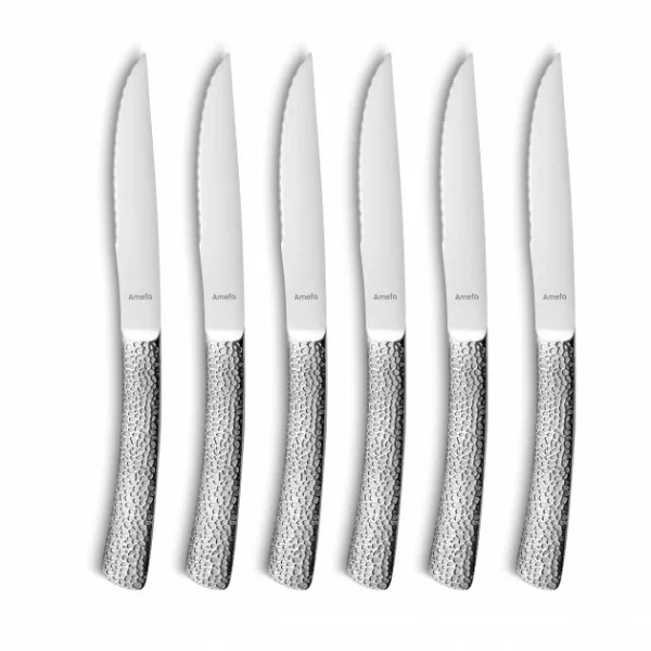 boutiqued pas cher Coffret 6 Couteaux Steak Bongo 23 Cm Amefa 1