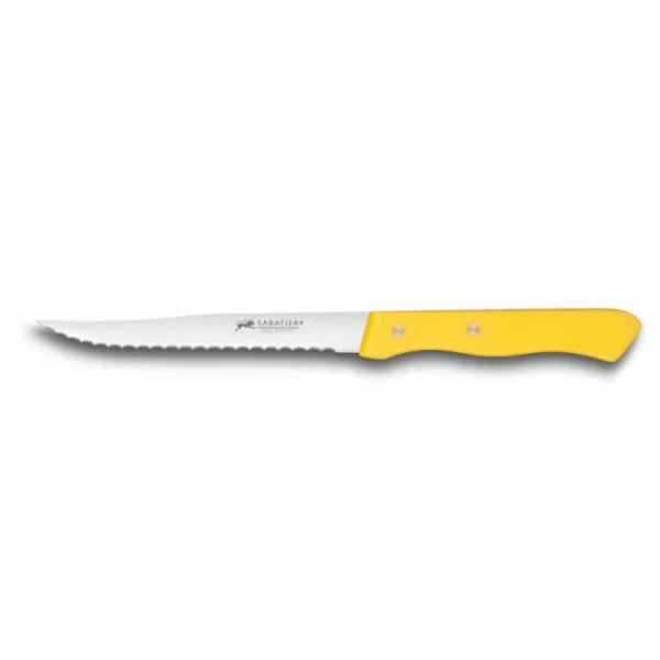 Retour Gratuit Couteau à Steak Cranté 11,5 Cm Sabatier Jaune 1
