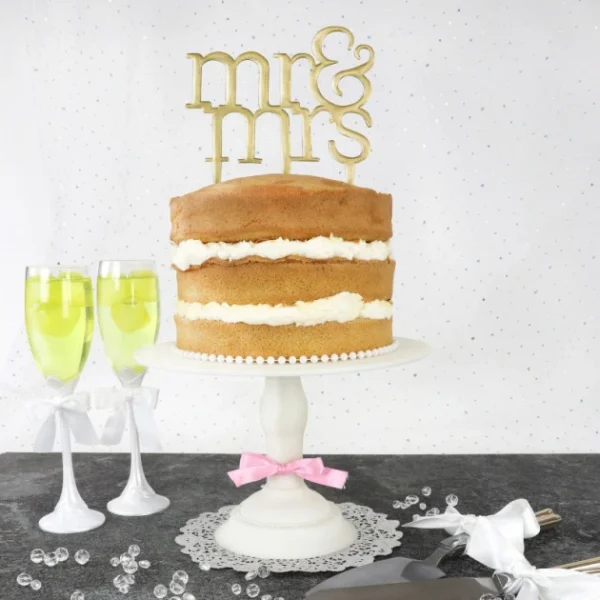 FIN DE SERIE Découpoir Cake Topper Mr & Mrs Moderne 16,5 X 15 Cm PME magasin pour 3