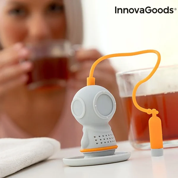Infuseur à Thé En Forme De Scaphandrier En Silicone Boule A Thé Dro… Prix très abordable 6