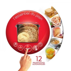 Achat Machine A Pain MOULINEX OW210130 Pain Doré 1 Kg, 12 Programmes, Pro… 9
