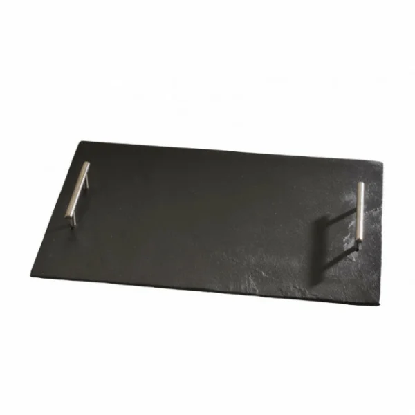 Plateau Ardoise Poignées Métal Par LeBrun (38x28cm) Les achats en ligne 1