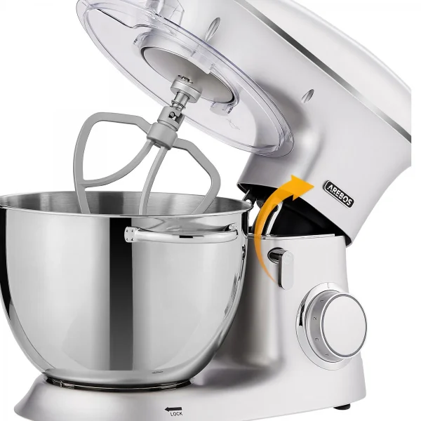 comparez les prix Robot De Cuisine 1500W 8L Acier Inoxydable-Bol Mélangeur 6 étapes Ar… 6