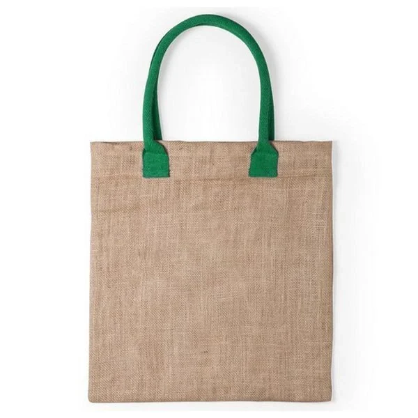 Sac En Jute Et Coton – Sac Cabas Et De Course 100% Cotton Et Jute Coul… magasin solde 3