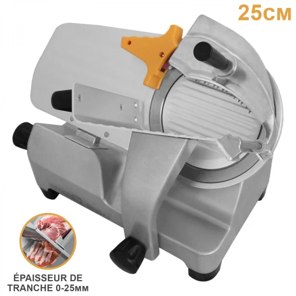 vente luxe pas cher Trancheuse De Viande Électrique Charcuterie 25cm Pain Légumes Fromag… 1