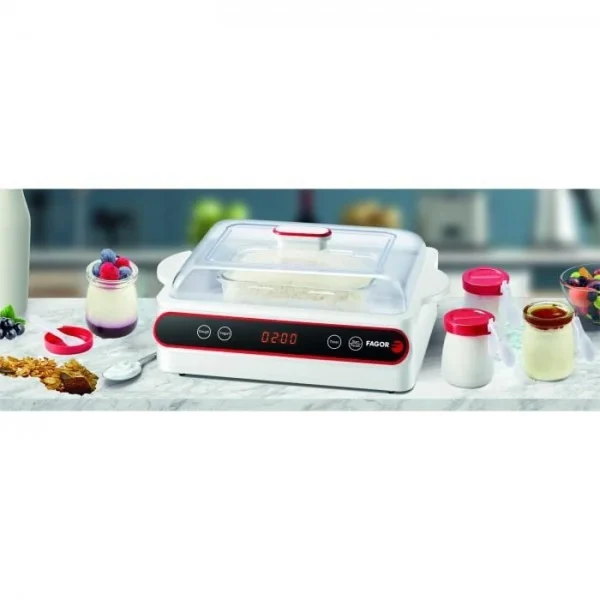 Yaourtiere FAGOR FG3215 12 Pots – 40W – Bouton Start/pause – Minuteu… à prix promos 4