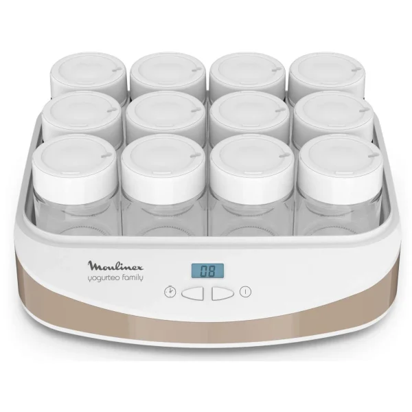 vente en ligne Yaourtière 12 Pots De 200ml 21w – Yg233a10 – MOULINEX 1